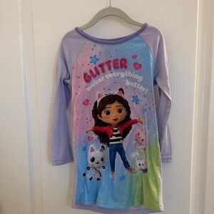 Kids Glitter Graphic nightgown- Gabby’s Doll House